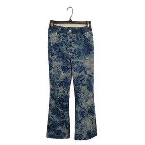 Tie dye flared bottom small jeans Retro Hippie 70's